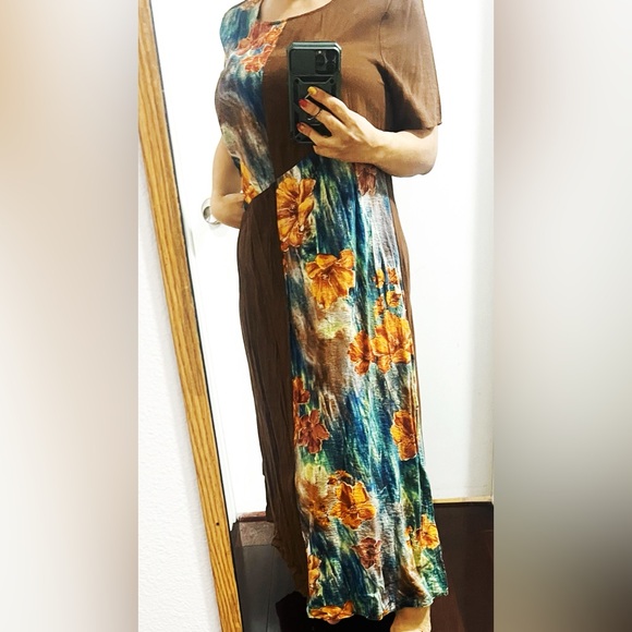 BIG SALE(5 for $20)- Floral Multicolor Dress - Picture 2 of 3